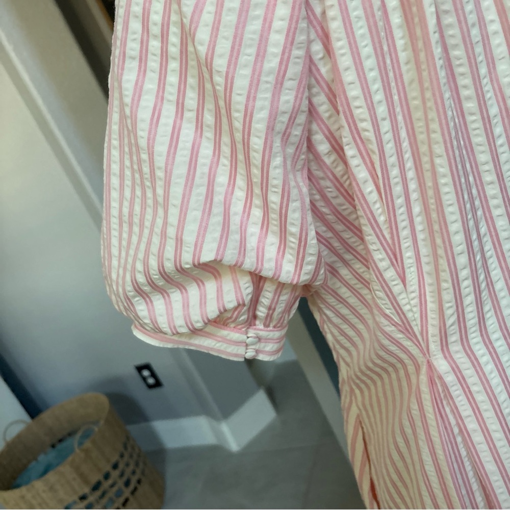English Factory Pink and White Striped Maxi Dress - Picture 5 of 7